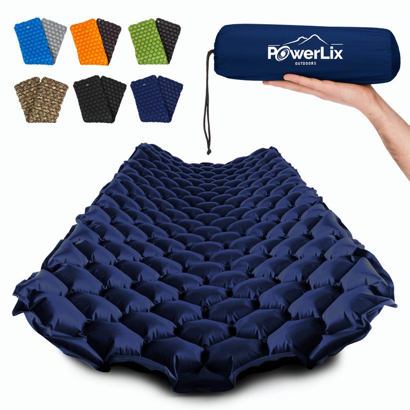 POWERLIX Ultralight Camping Sleeping Pad with Inflation Bagâ€“ Compact Lightweight Camping Pad, Outdoor Backpacking Hiking Traveling Airpad Camping Air Mattress Sleeping Mat - Image 1